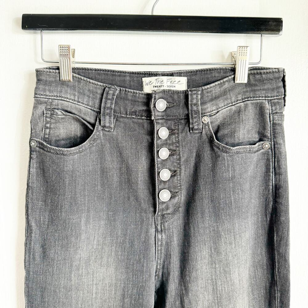 Free People We the Free Irreplaceable Dramatic Bell Flare Dropped Hem Jeans 27 - Picture 3 of 11